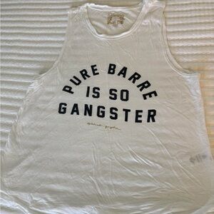 Spiritual Gangster White Tank with Gold Foil Graphic